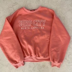 Oversize Coral Crewneck